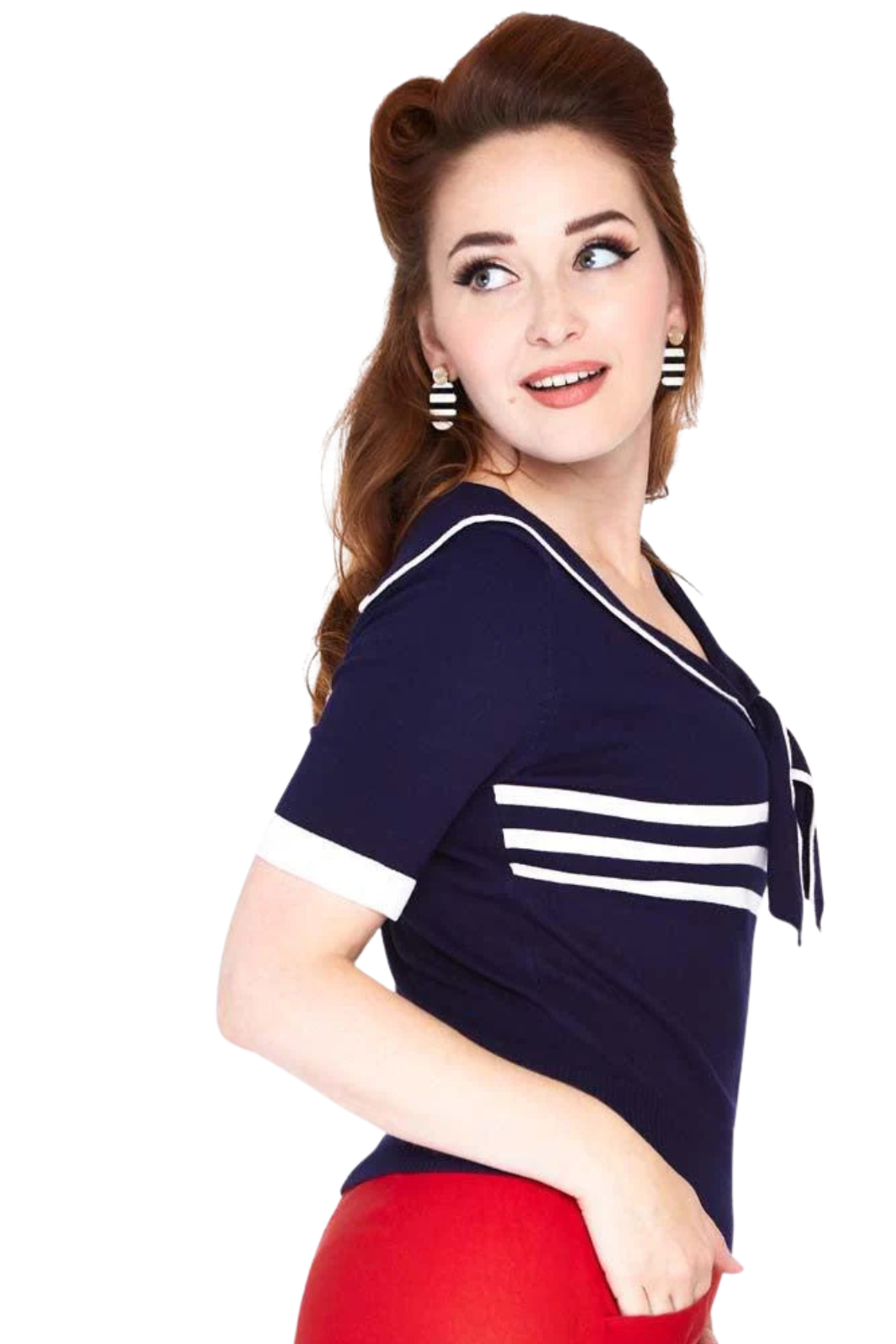 Nautical Tri-Stripe Front Bow Top