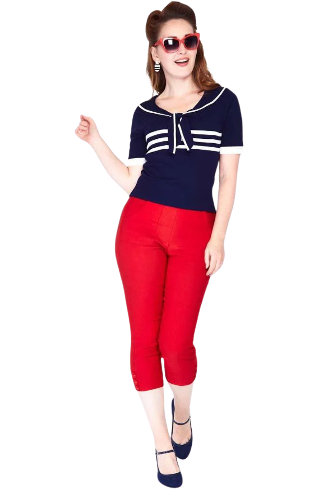 Nautical Tri-Stripe Front Bow Top