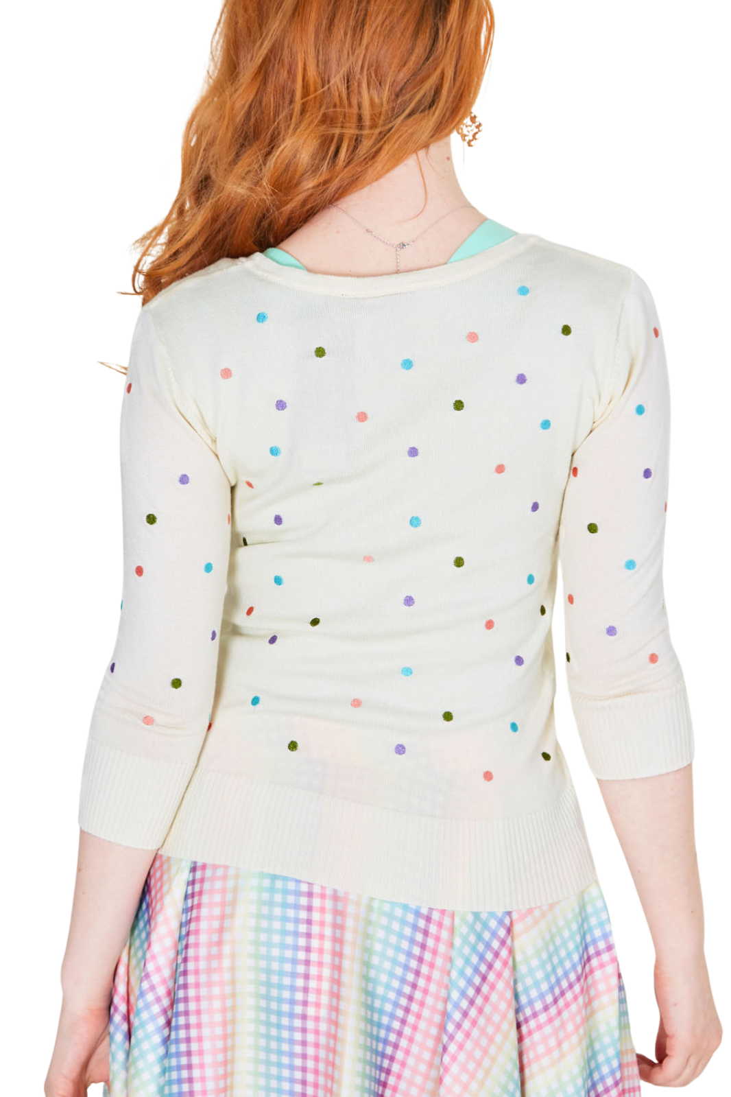 Isla Pastel Polka Dot Cardigan