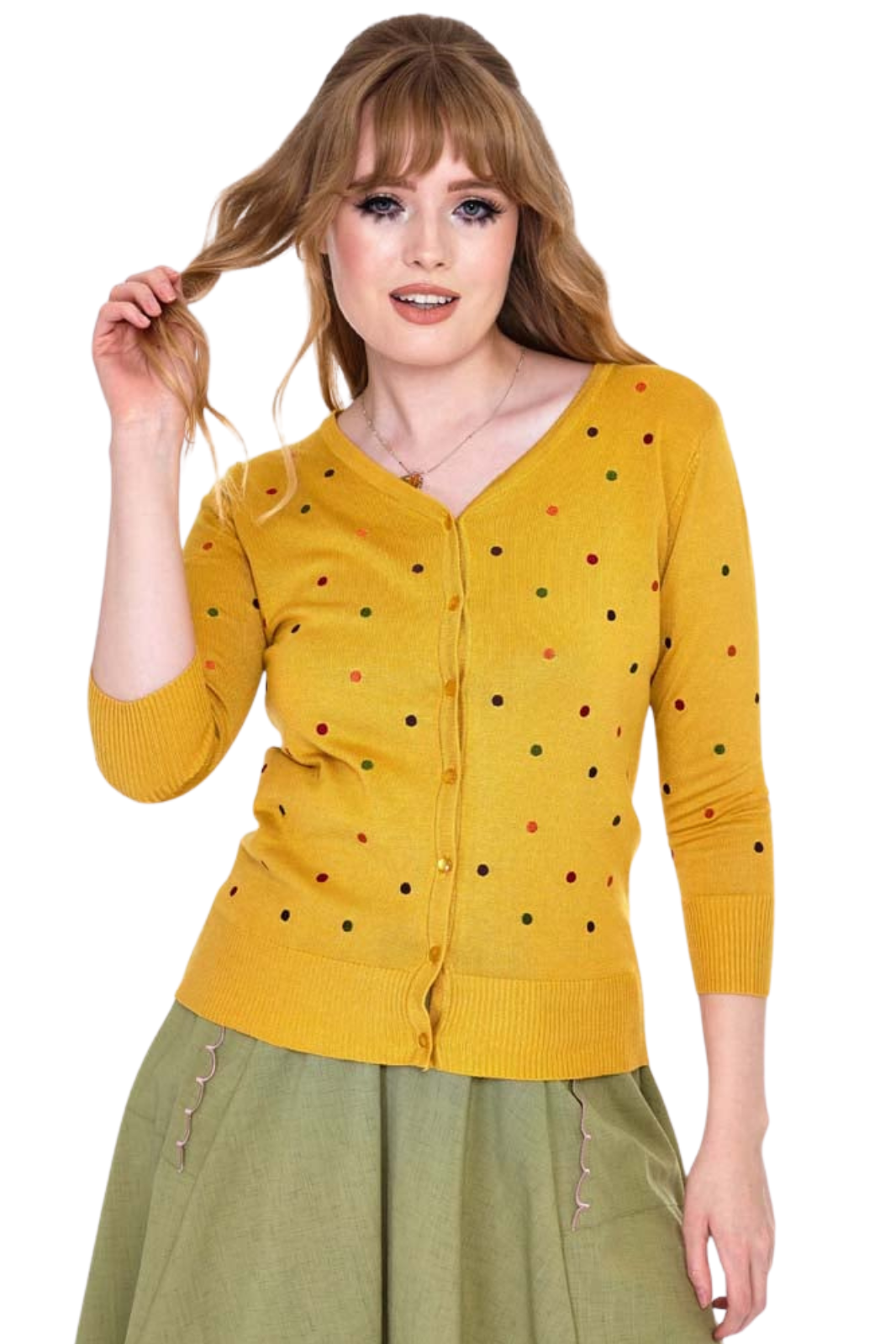 Yellow Polka Dot Cardigan