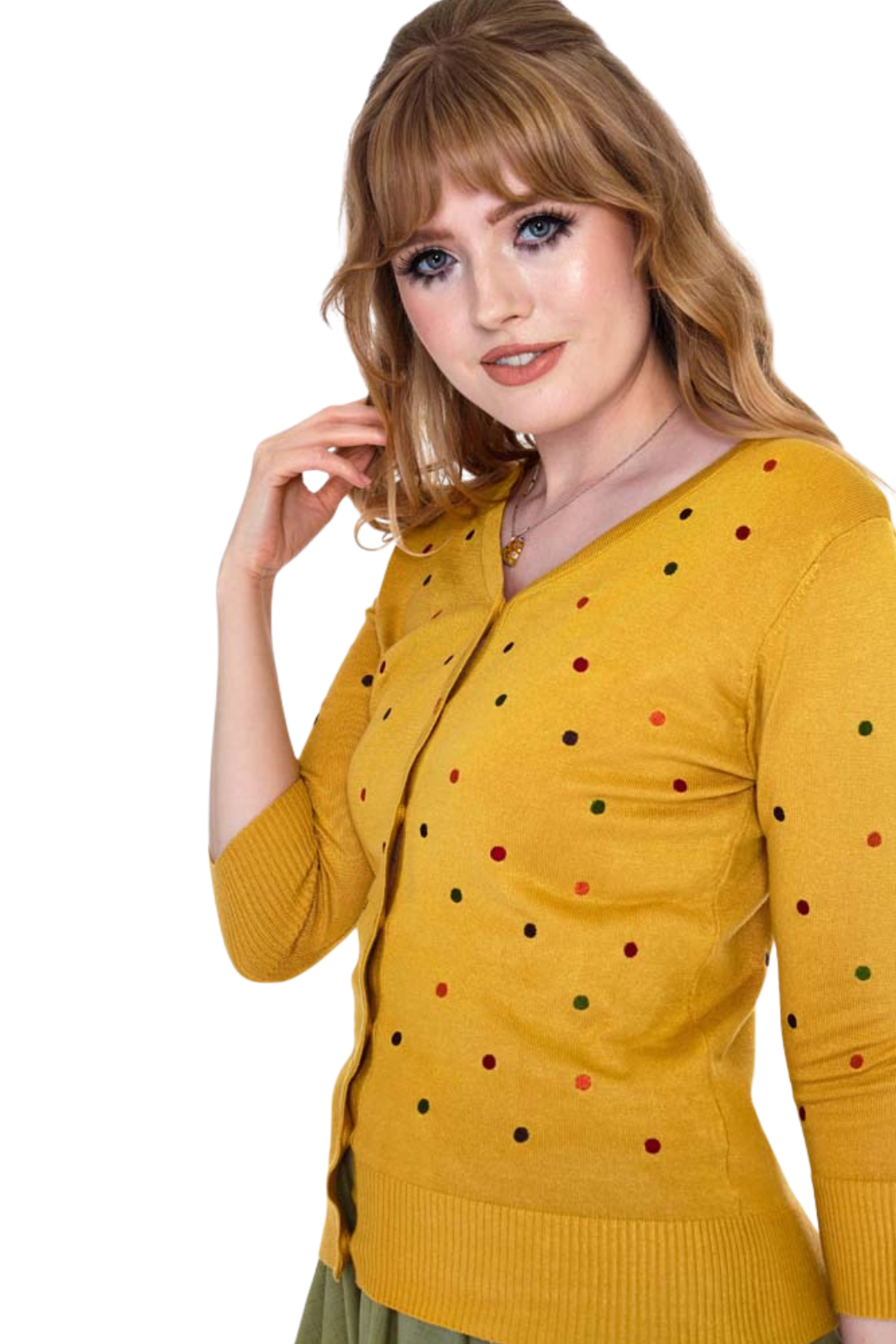 Yellow Polka Dot Cardigan