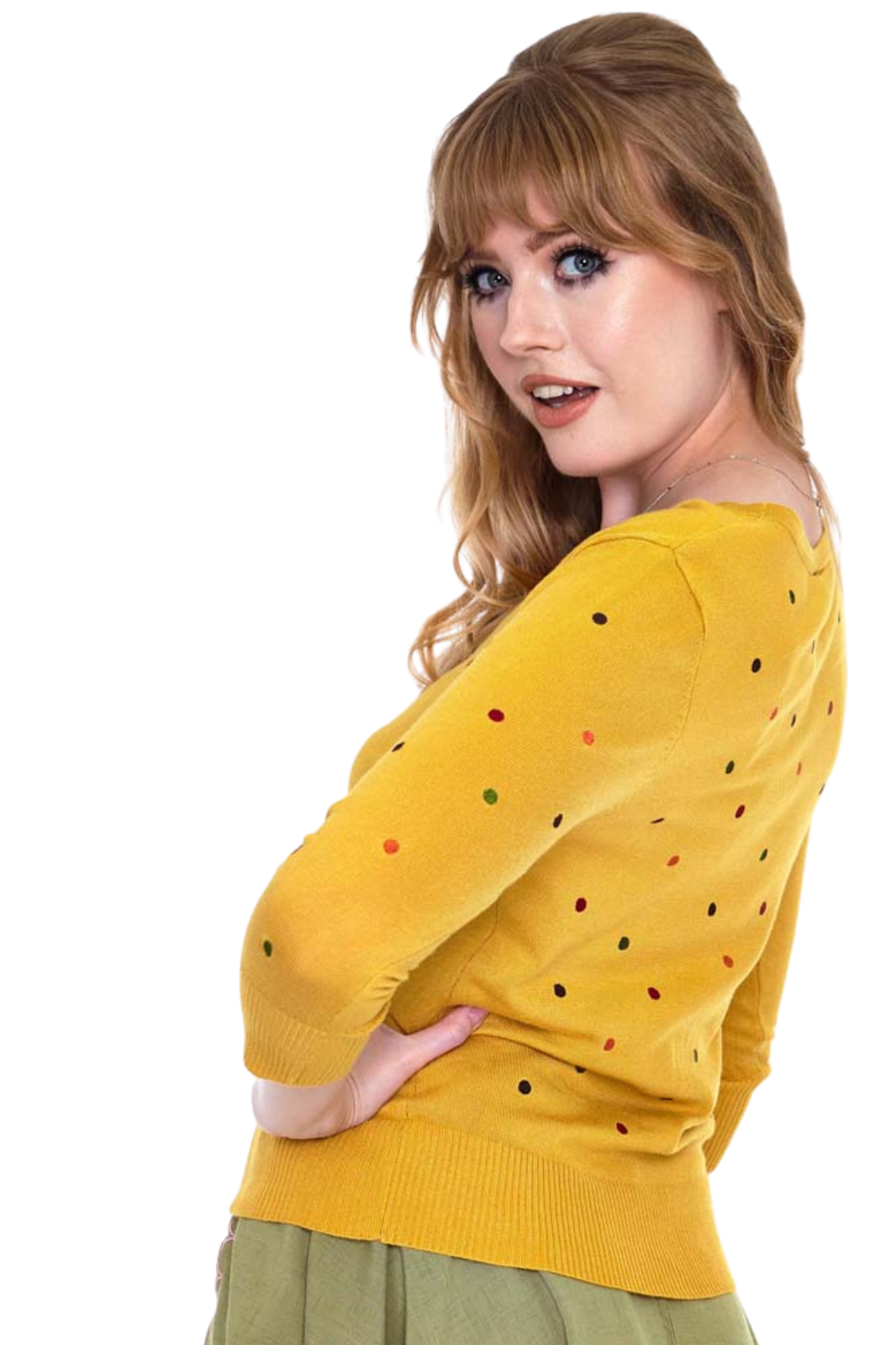 Yellow Polka Dot Cardigan