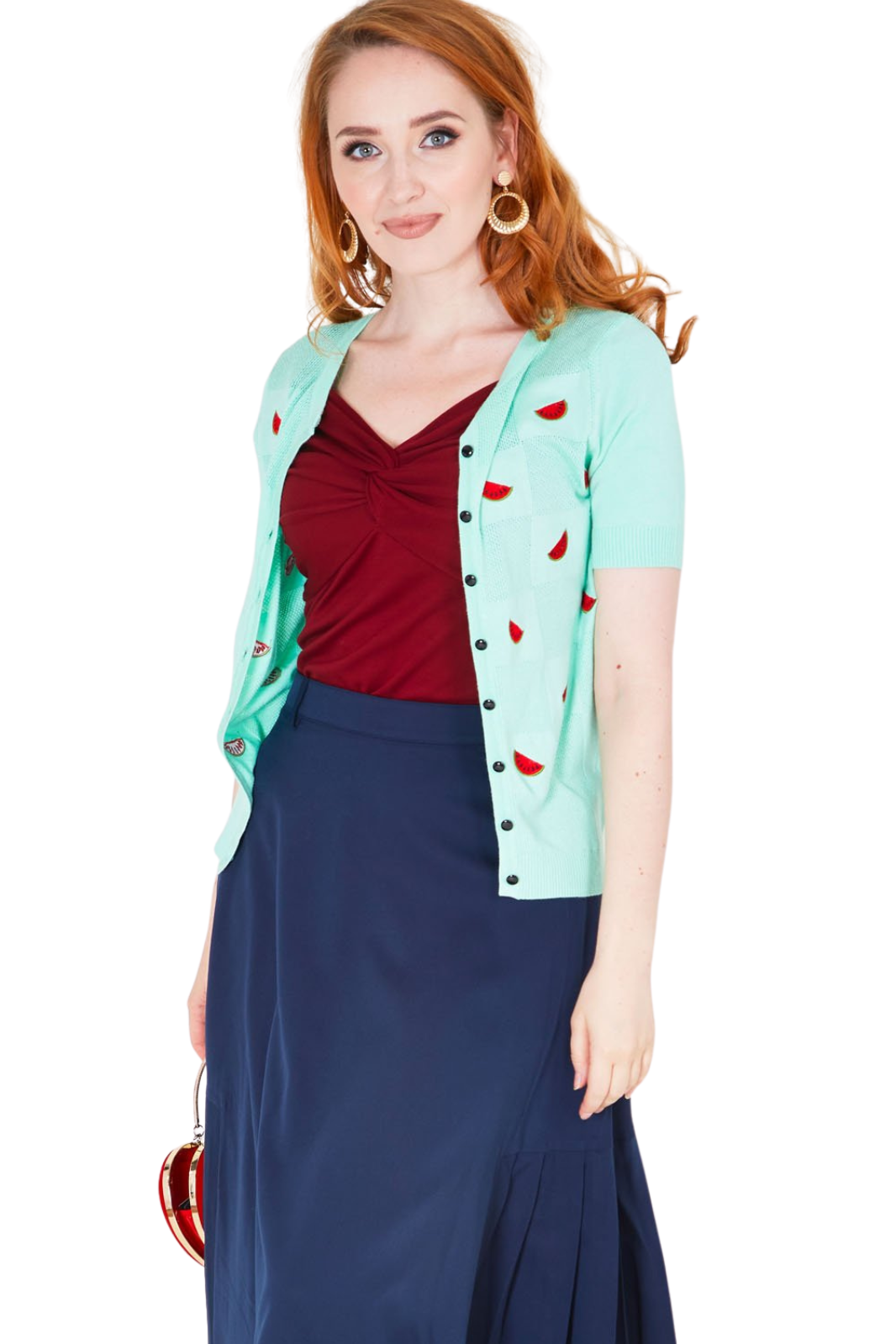 Elaina Watermelon Mint Cardigan