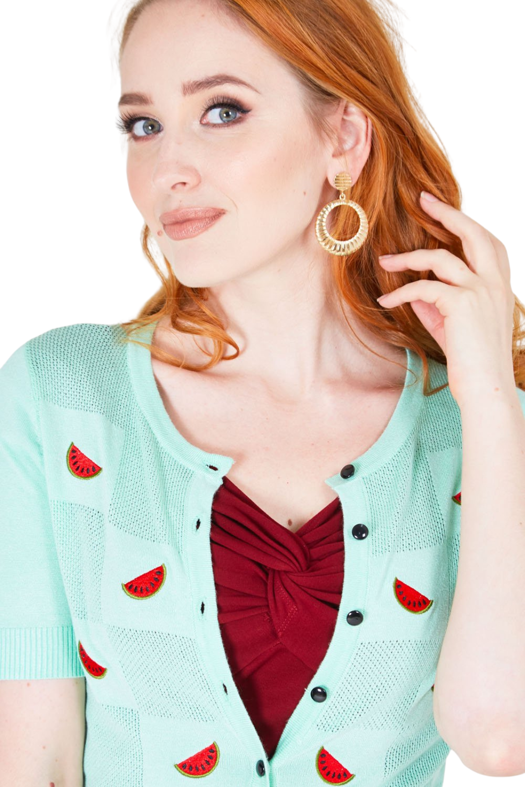 Elaina Watermelon Mint Cardigan