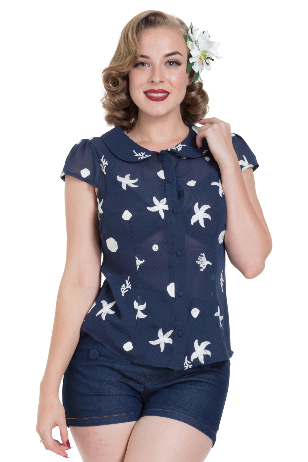 Under the Sea Embroidered Blouse