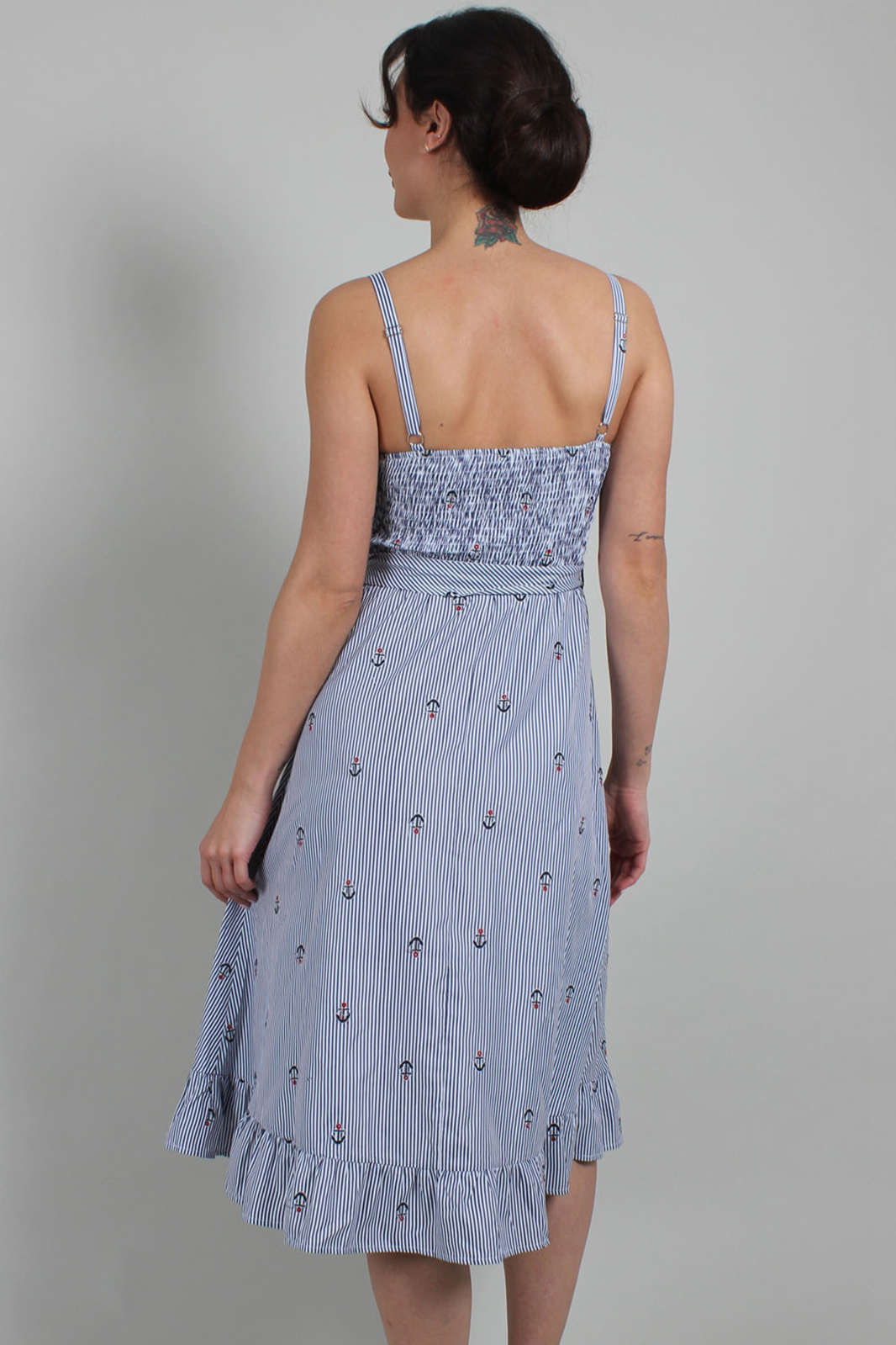 Andy Anchor Pinstripe Flare Dress