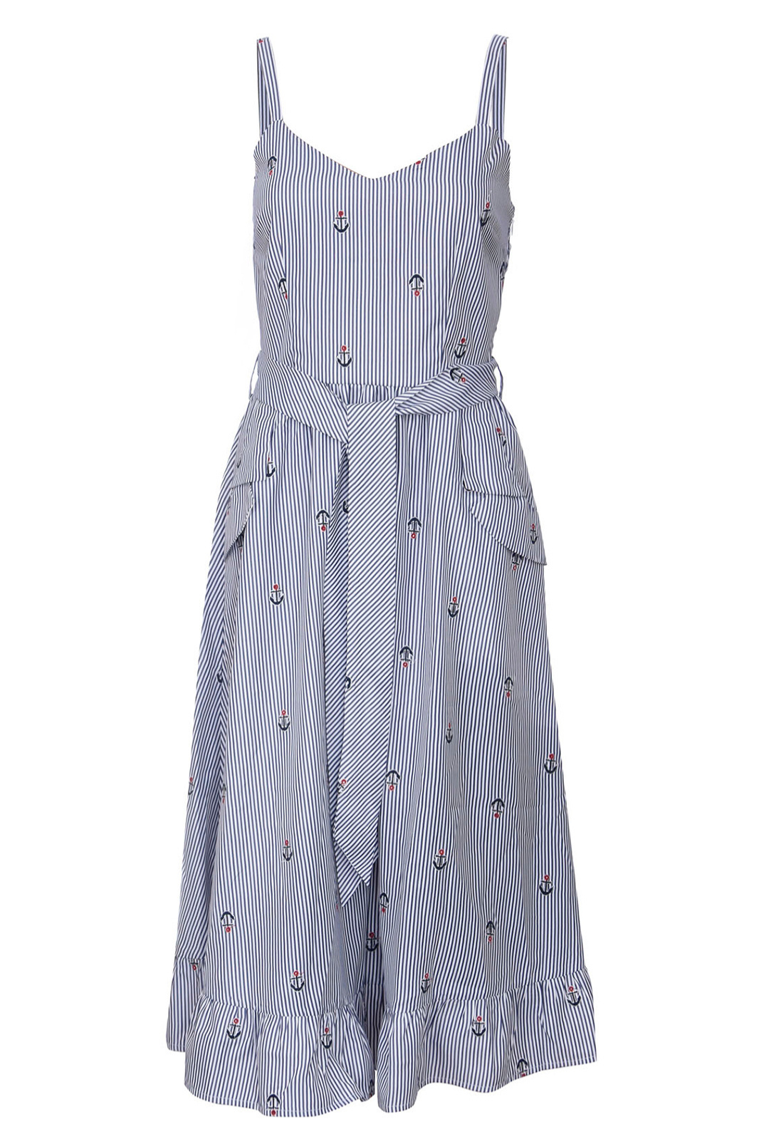Andy Anchor Pinstripe Flare Dress