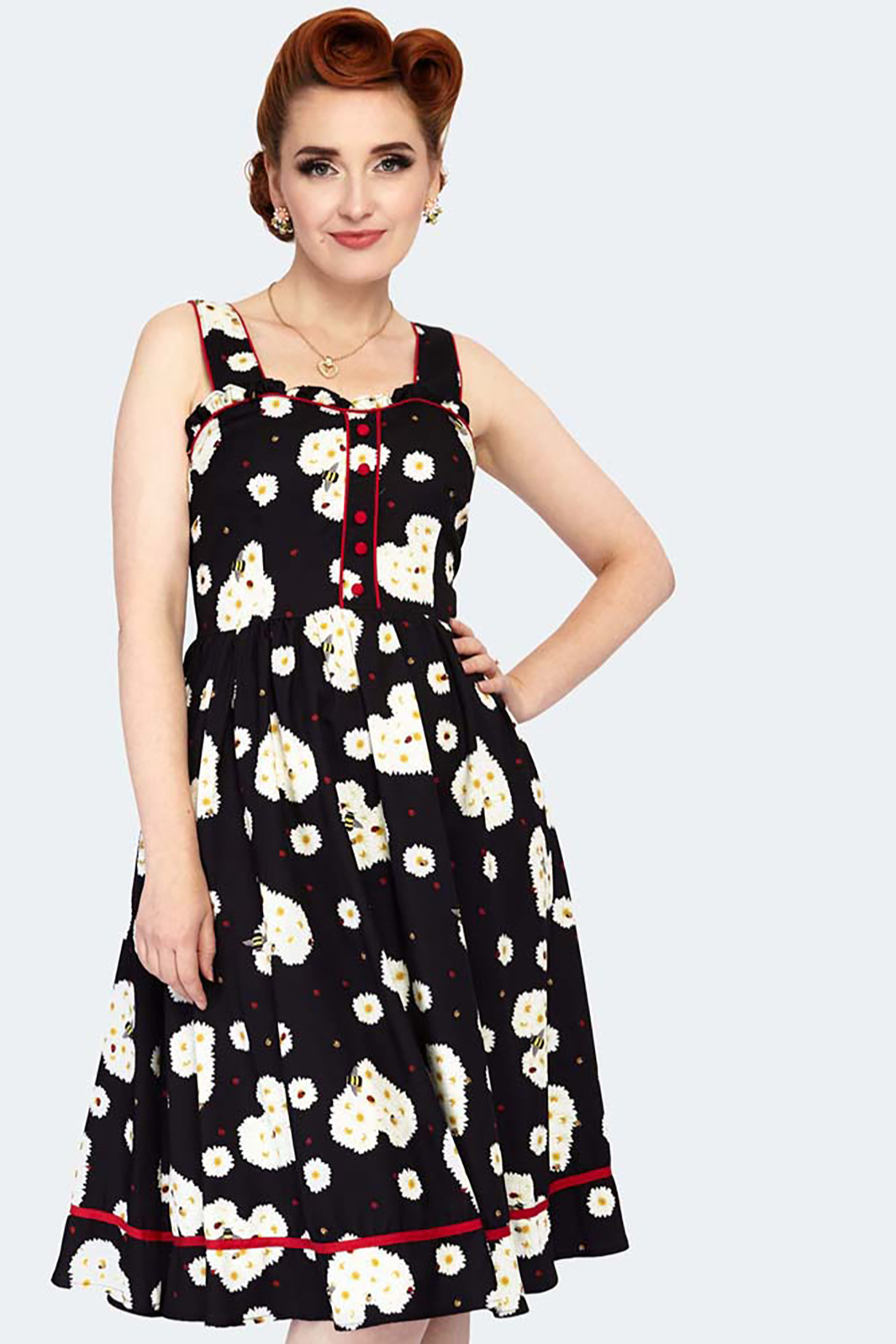 Floral Sleeveless Flare Dress