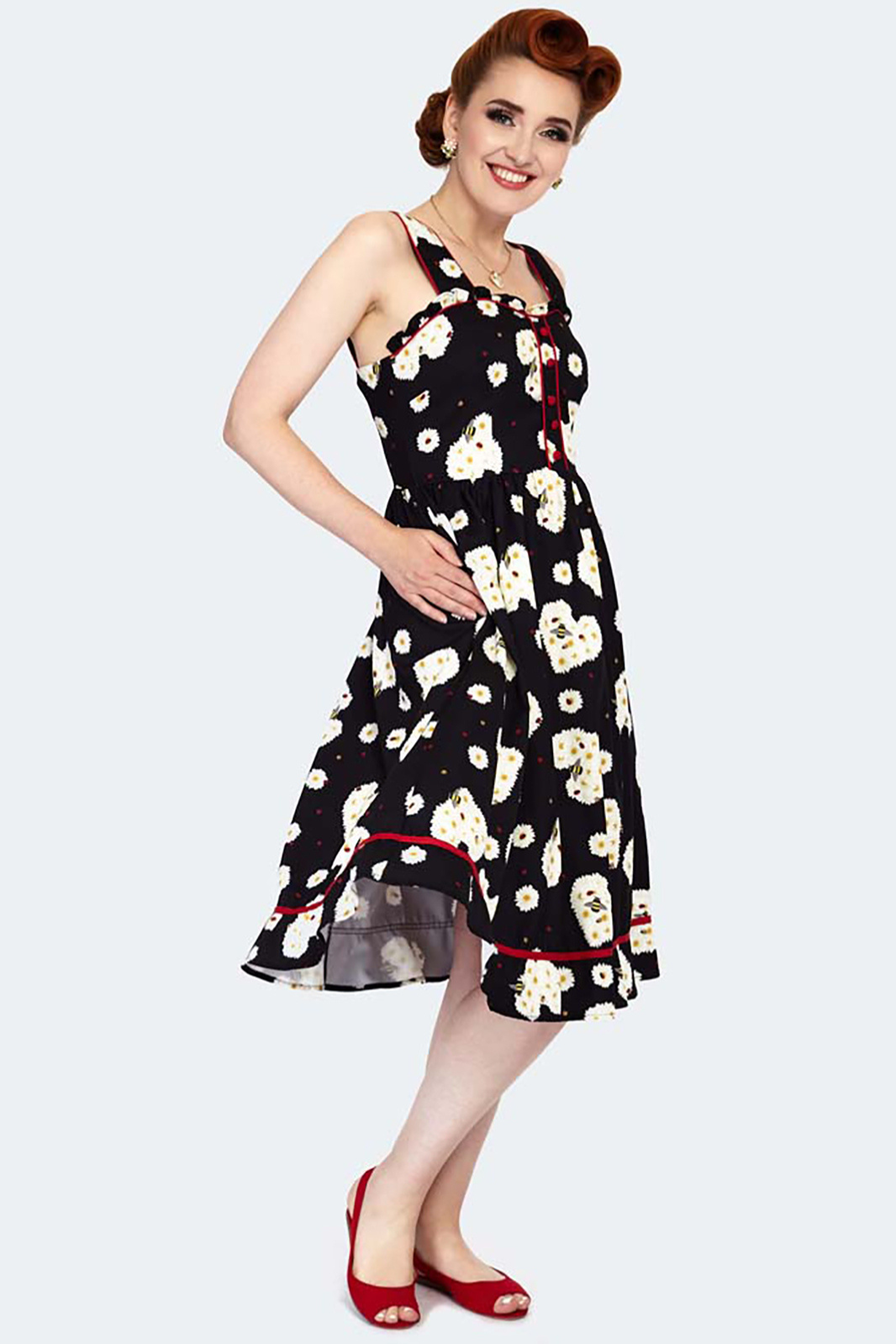 Floral Sleeveless Flare Dress