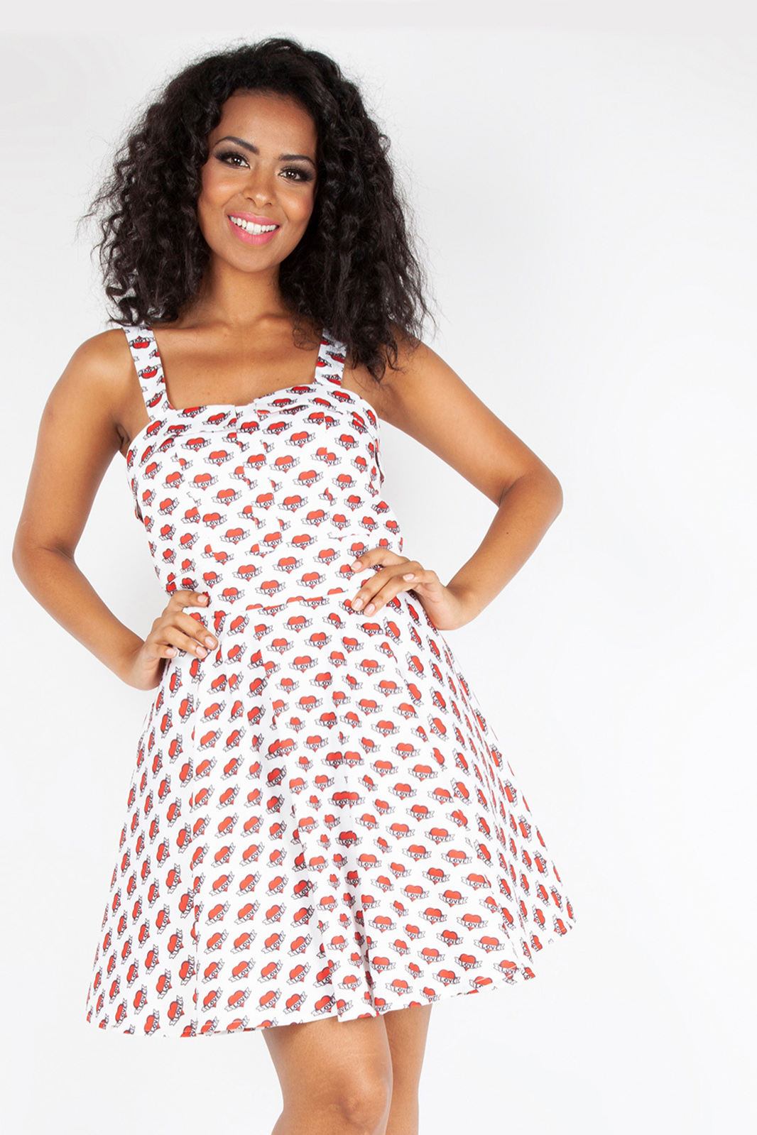 Heart Mini Flare Dress