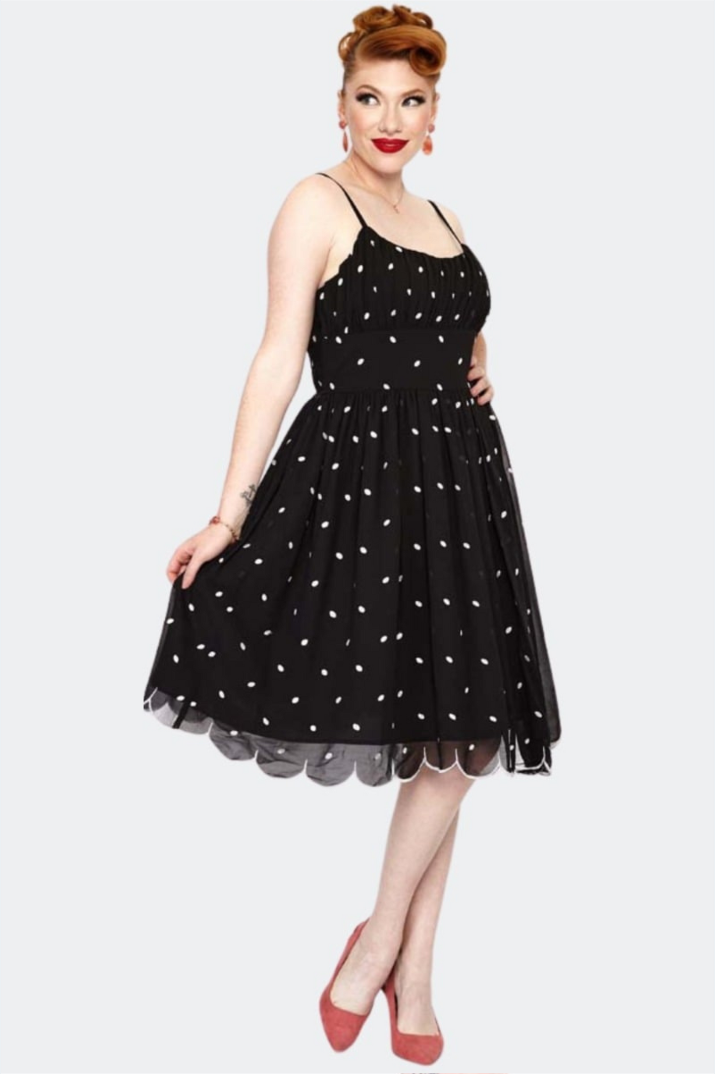 Curve 50's Polka Dot Flare Dress