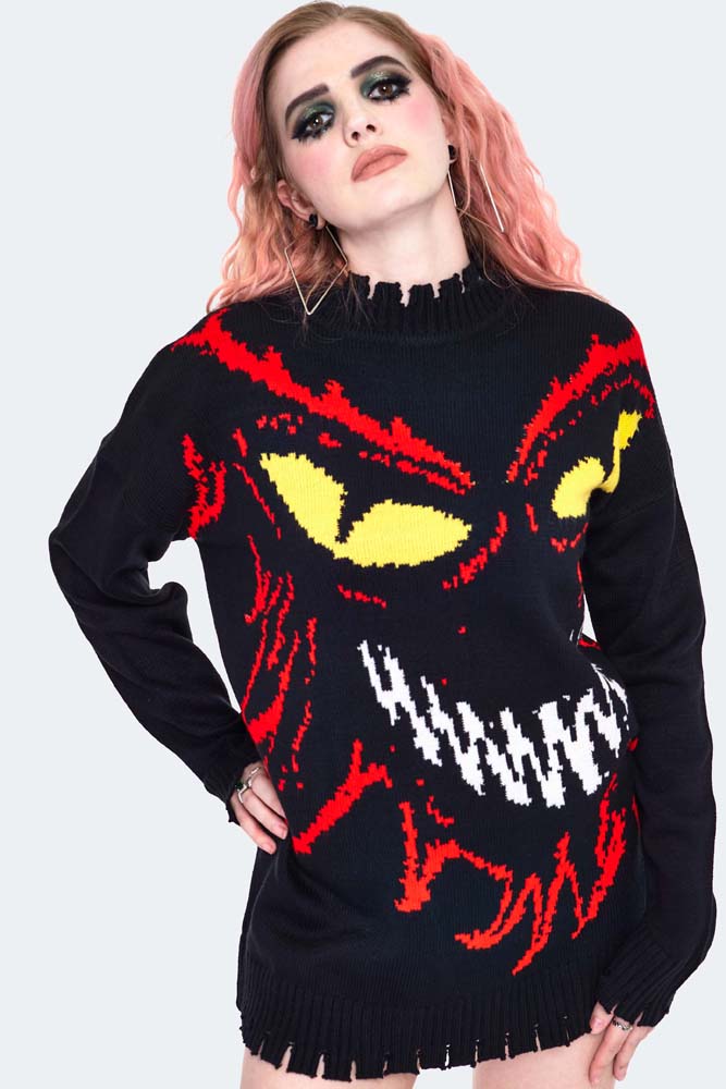 Laughing Gremlin Oversized Knitted Sweater