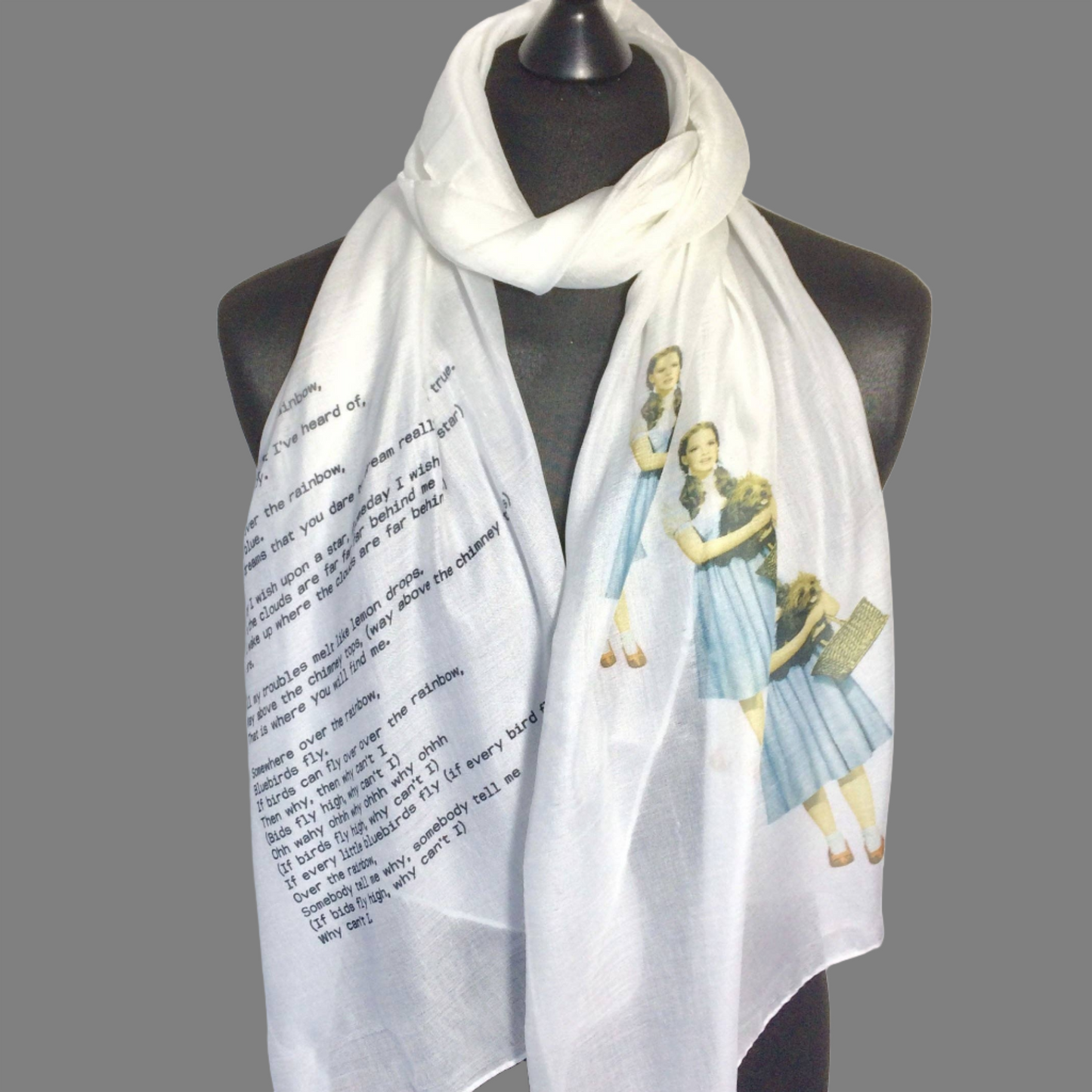 The Wizard of Oz Dorothy scarf. Cult Film scarf. Wizard of Oz gift.