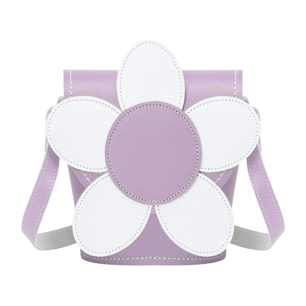 Daisy Handmade Leather Novelty Bag - Pastel Violet