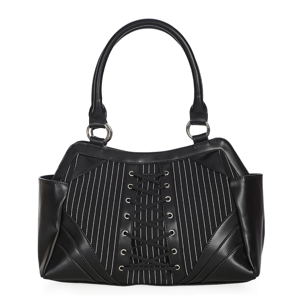 Banned Alternative : Black Core Pinstripe Tote Bag