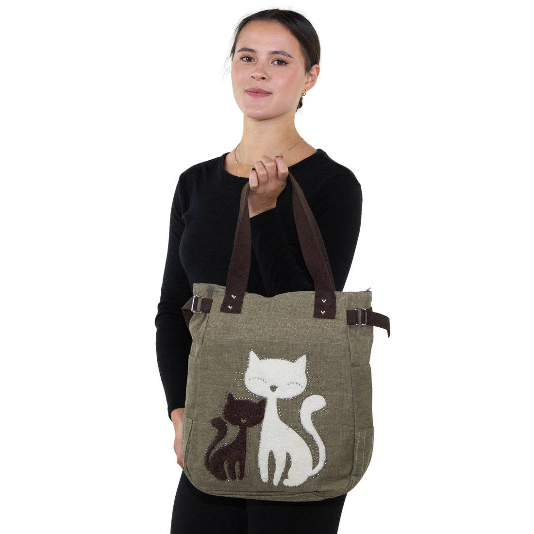 Canvas Cat Tote Bag