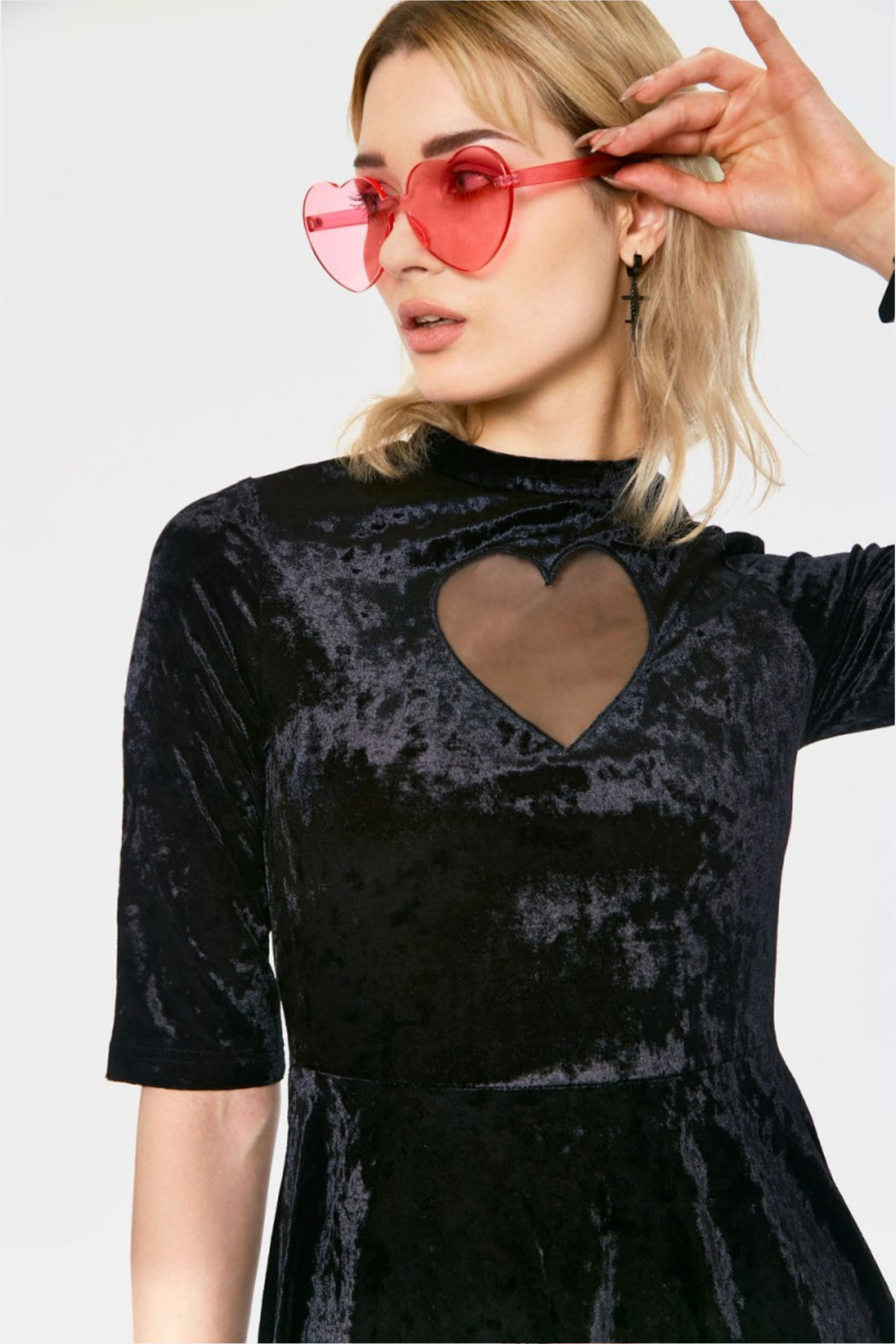 Heartless Black Velvet Dress