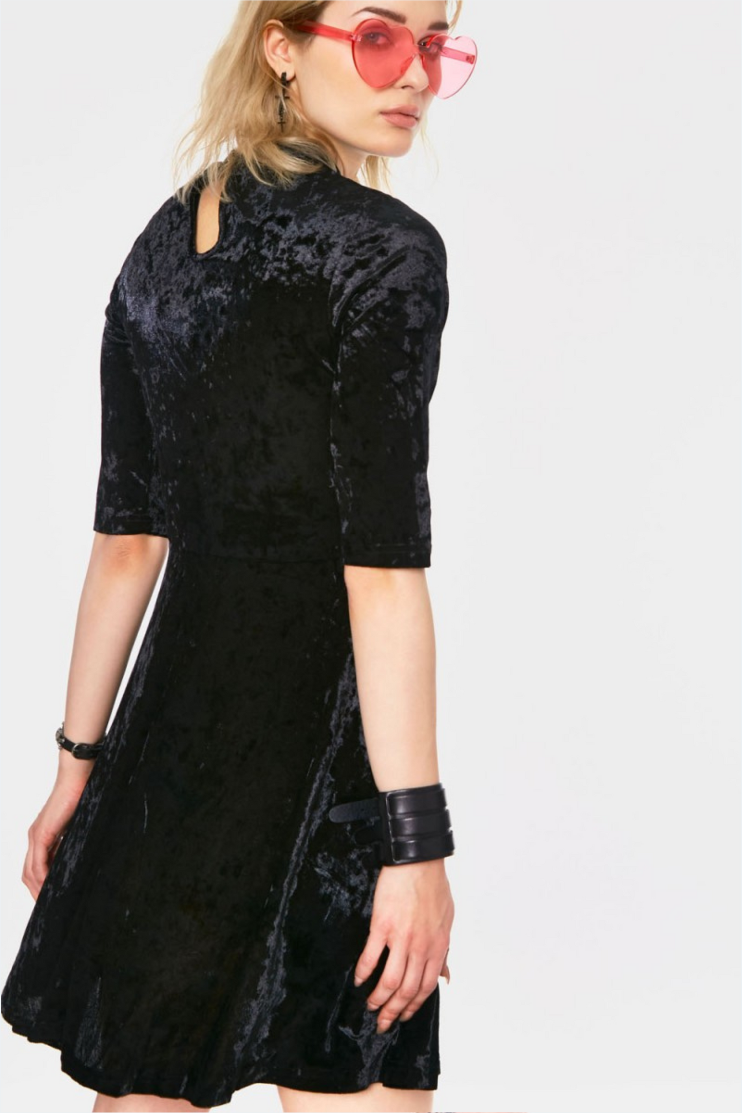 Heartless Black Velvet Dress