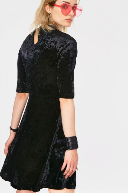 Heartless Black Velvet Dress