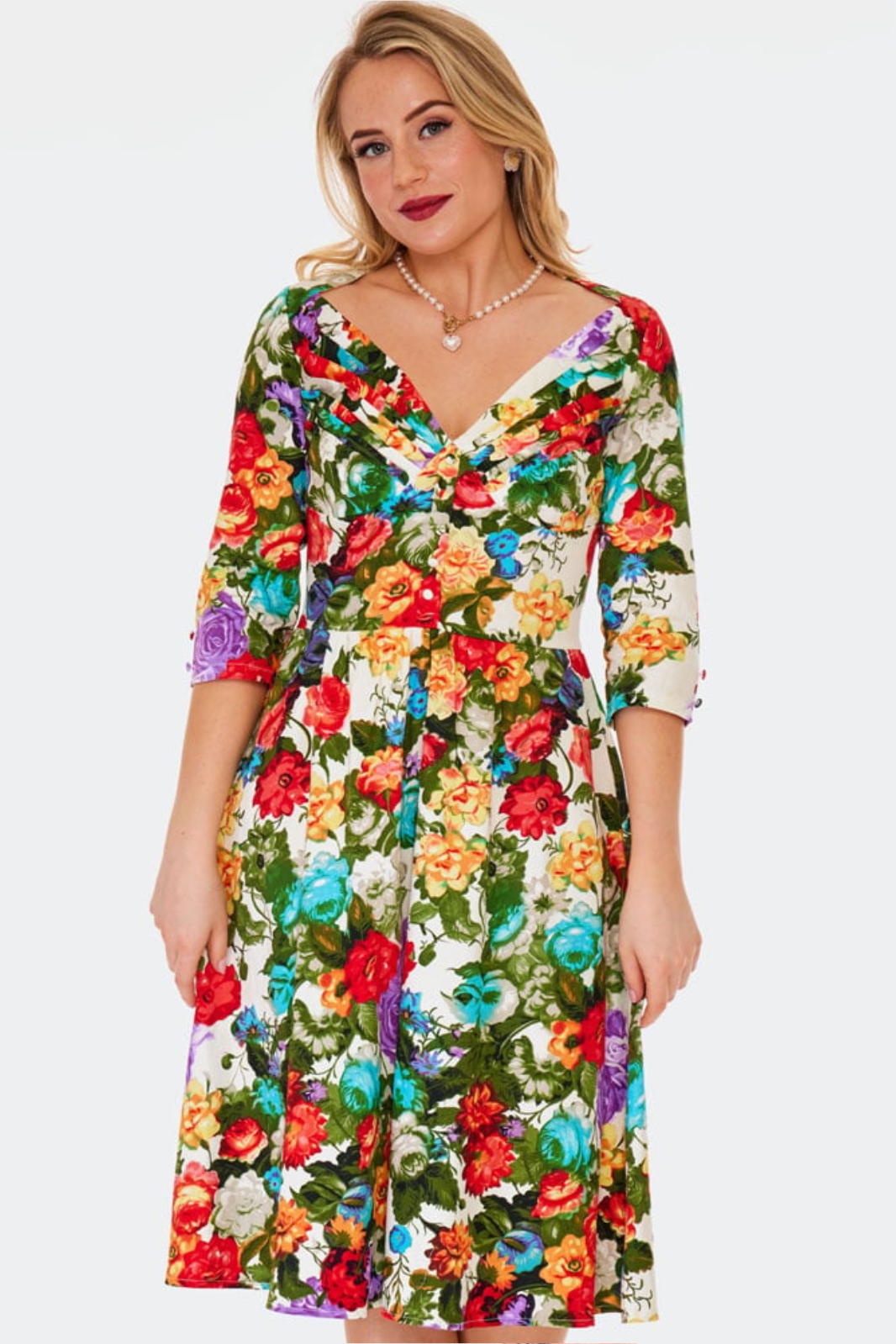 Vintage Rose Tea Dress