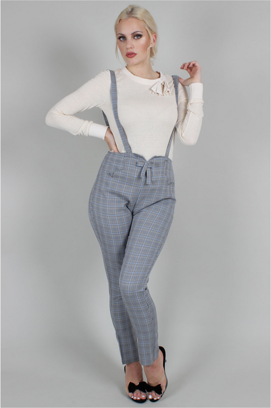 Barbara Cigarette Trousers With Suspenders