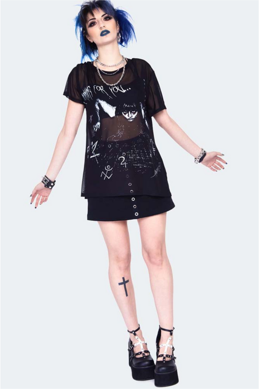 Coming For You Longline Mesh Top