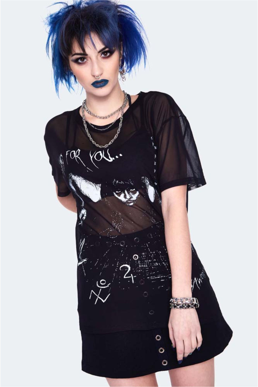 Coming For You Longline Mesh Top