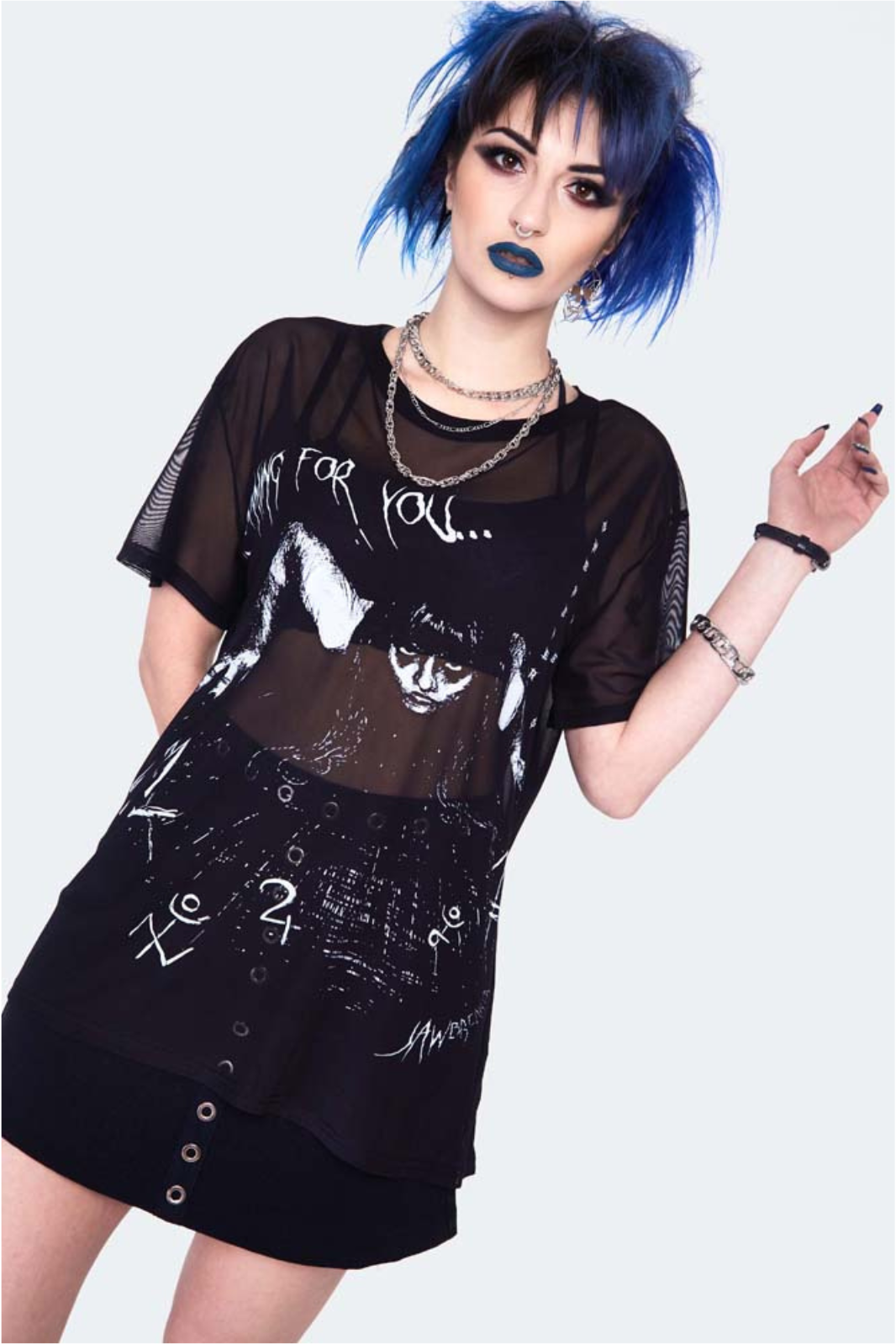 Coming For You Longline Mesh Top