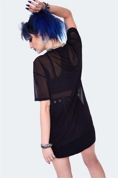 Coming For You Longline Mesh Top
