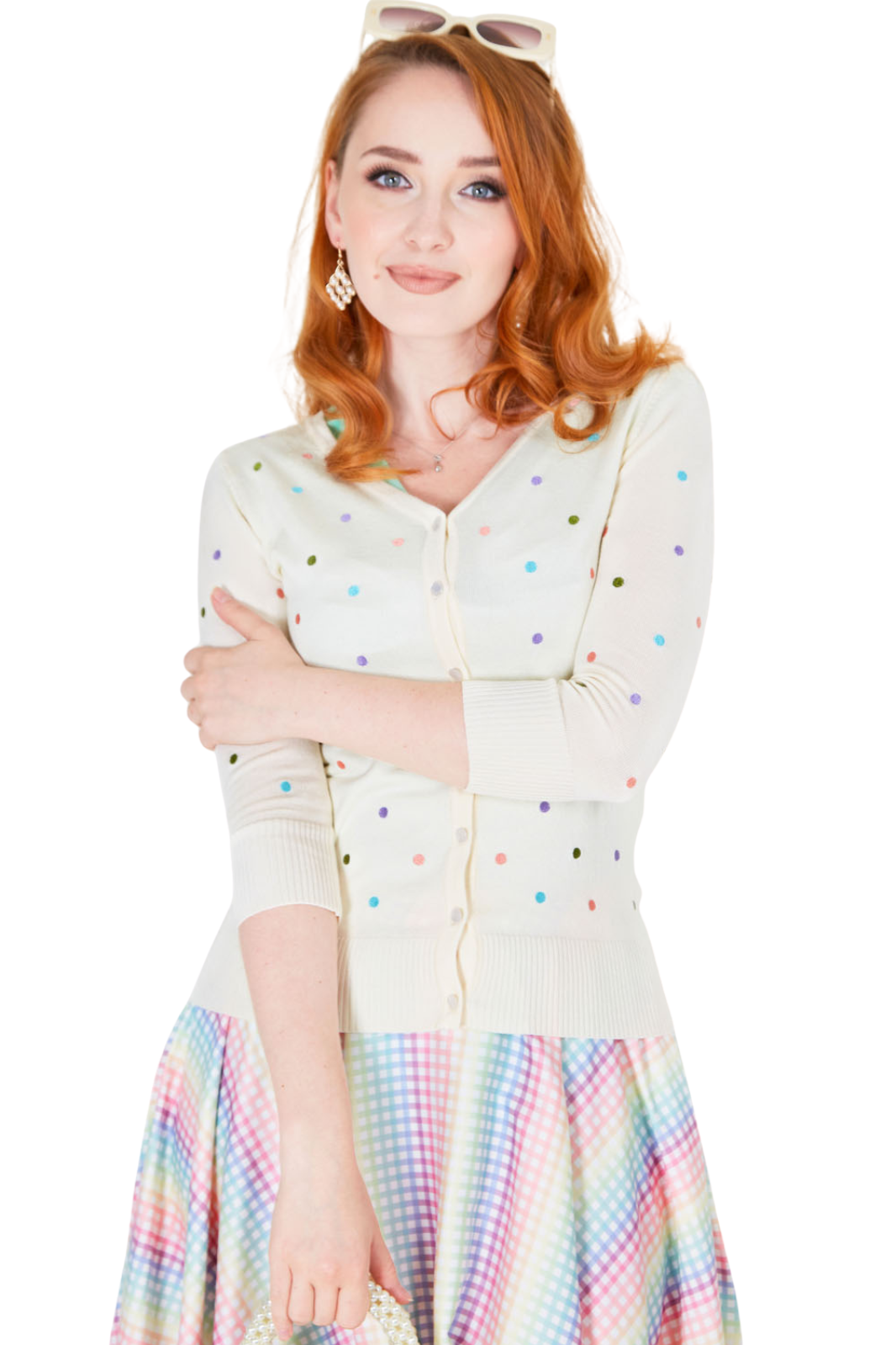 Isla Pastel Polka Dot Cardigan