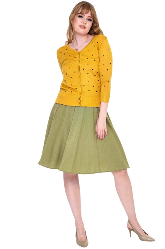 Yellow Polka Dot Cardigan