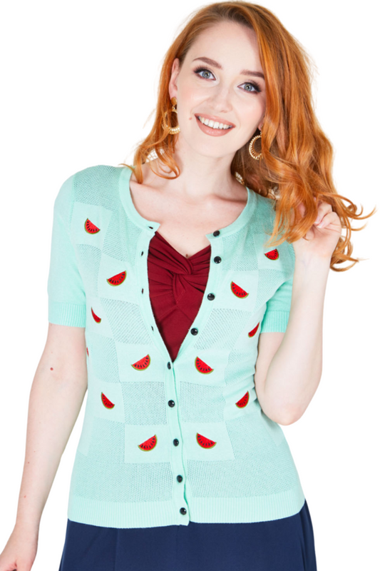 Elaina Watermelon Mint Cardigan