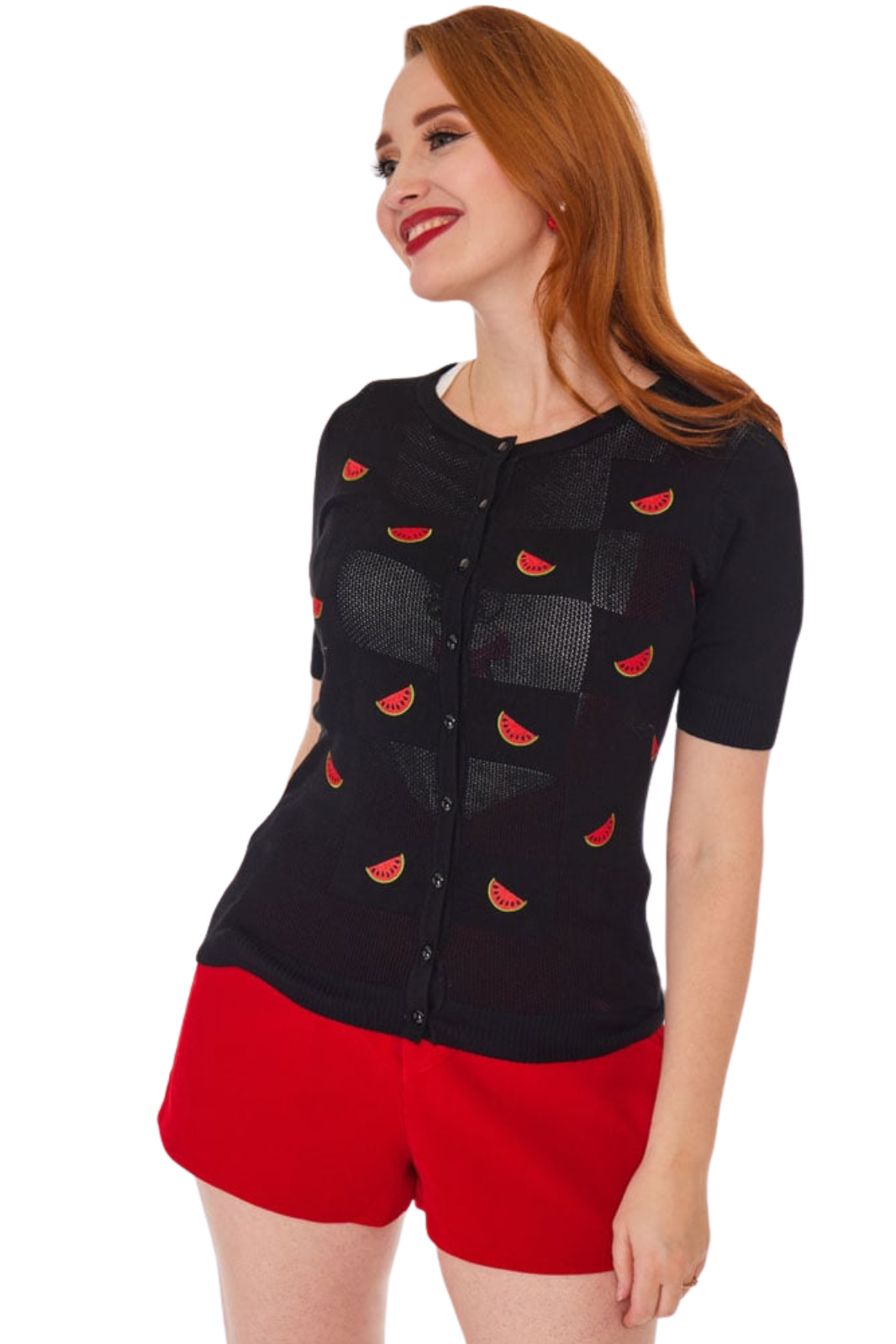 Watermelon Embroidered Cardigan