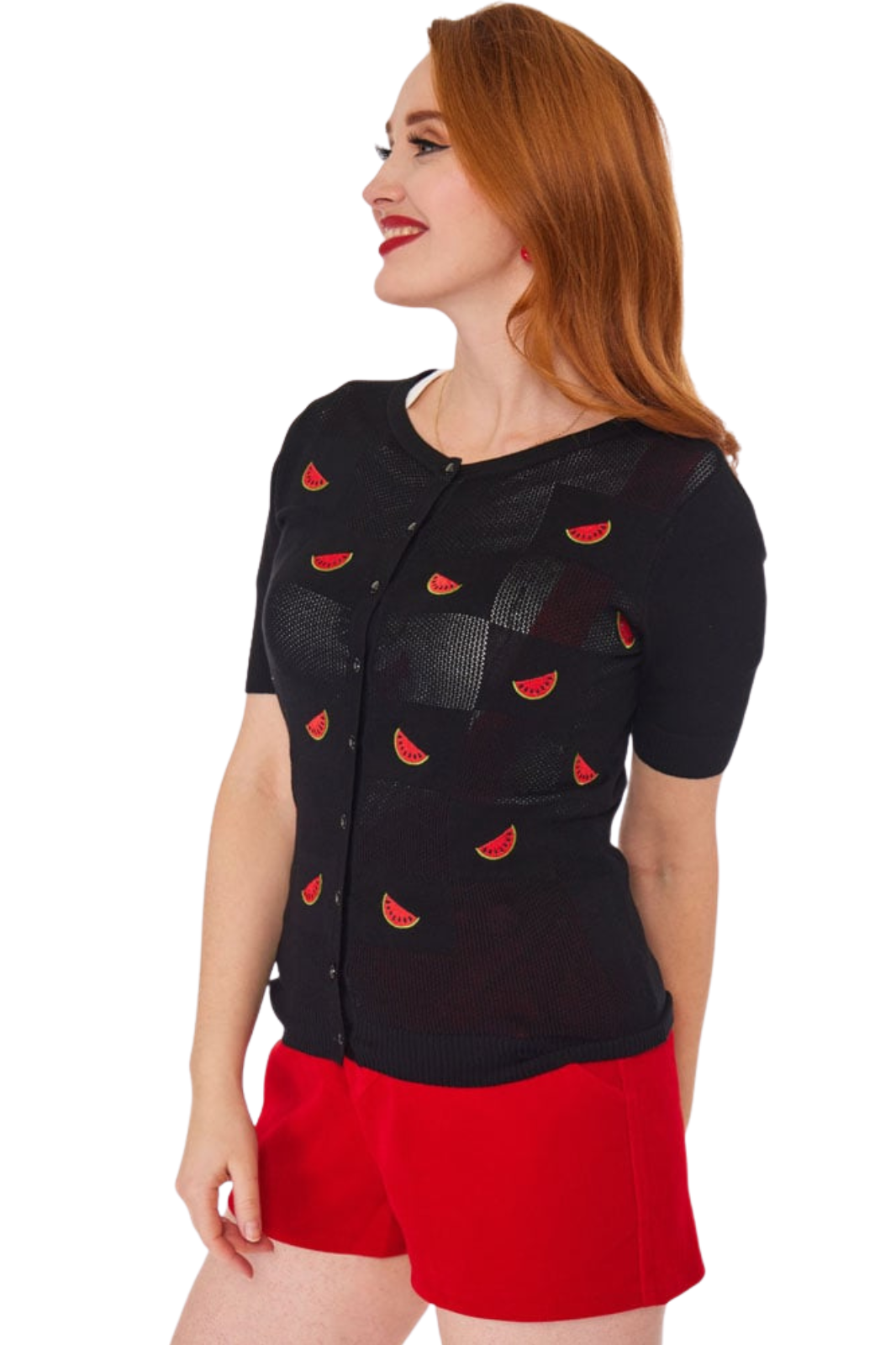 Watermelon Embroidered Cardigan
