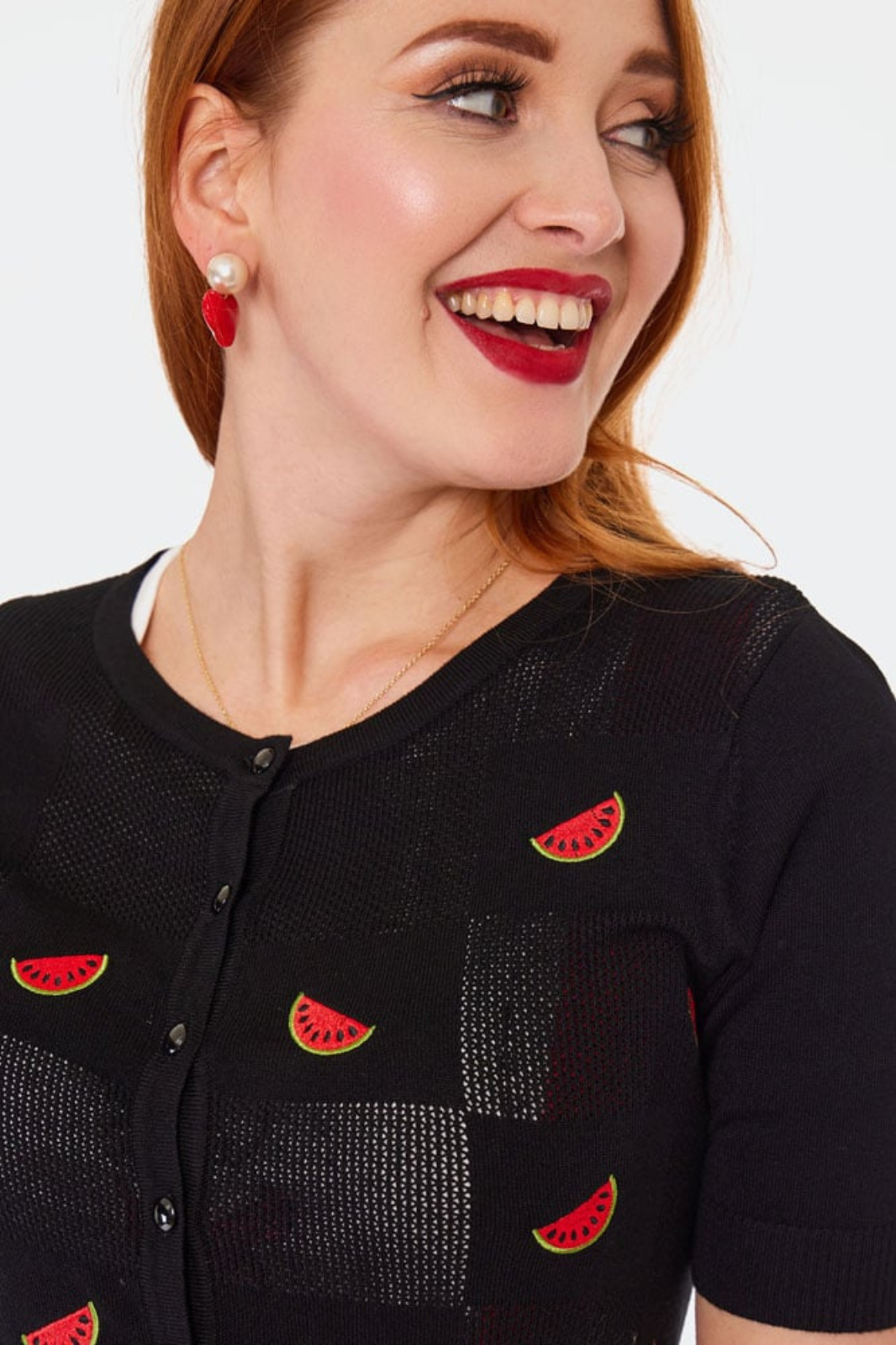 Watermelon Embroidered Cardigan