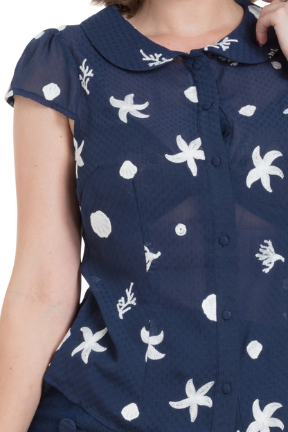 Under the Sea Embroidered Blouse