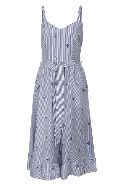 Andy Anchor Pinstripe Flare Dress
