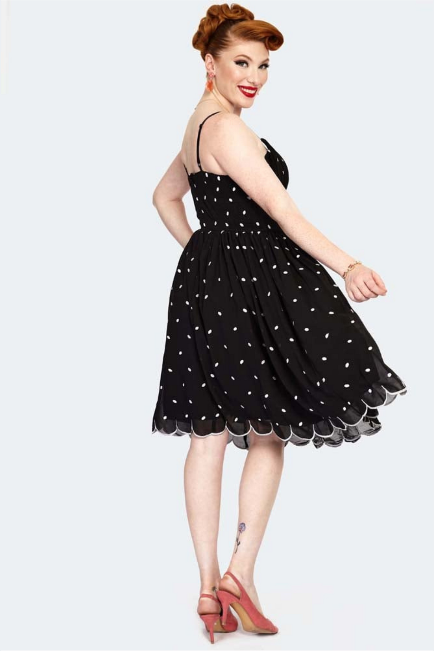 Curve 50's Polka Dot Flare Dress