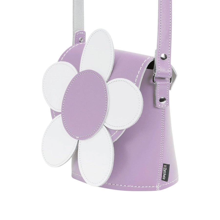 Daisy Handmade Leather Novelty Bag - Pastel Violet