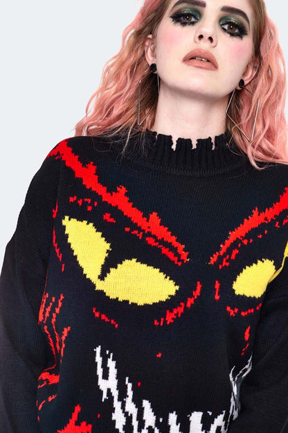 Laughing Gremlin Oversized Knitted Sweater