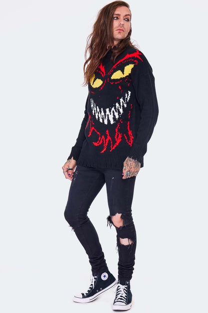 Laughing Gremlin Oversized Knitted Sweater
