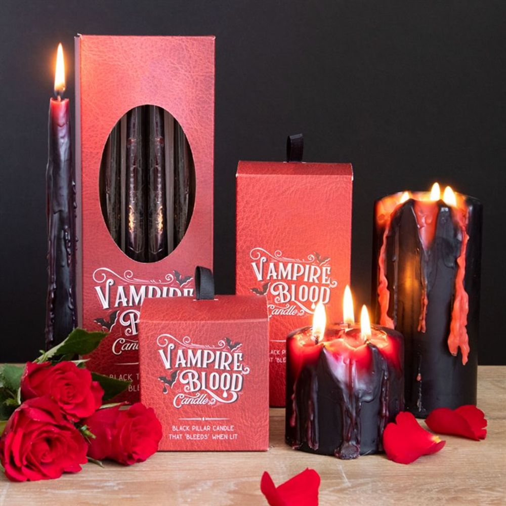 Set of 8 Vampire Blood Taper Candles